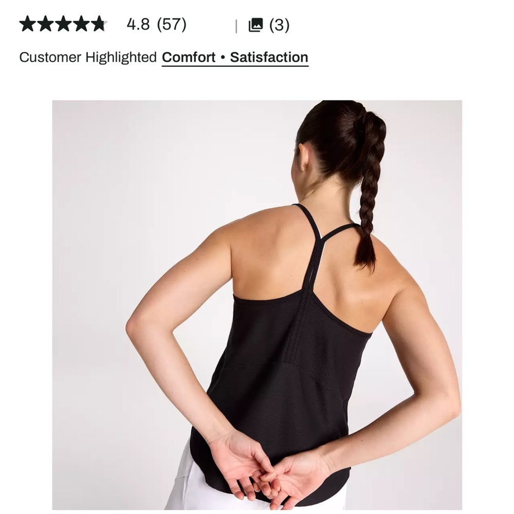 Black Ribbed workout strappy Tank Top